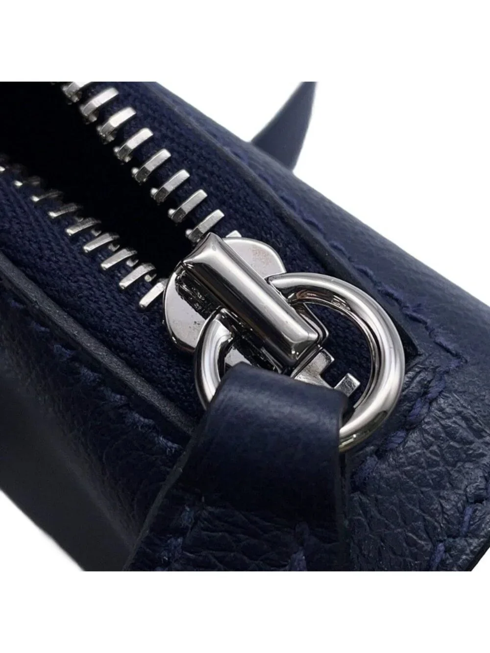 Hermes Shoulder Bag Bolitle Blue Navy Silver Bague Rain Clutch
